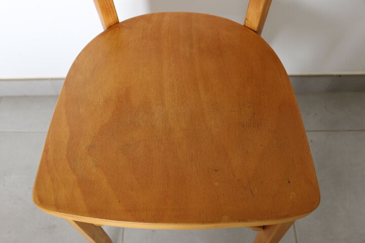 Light beech bistro chair 1950