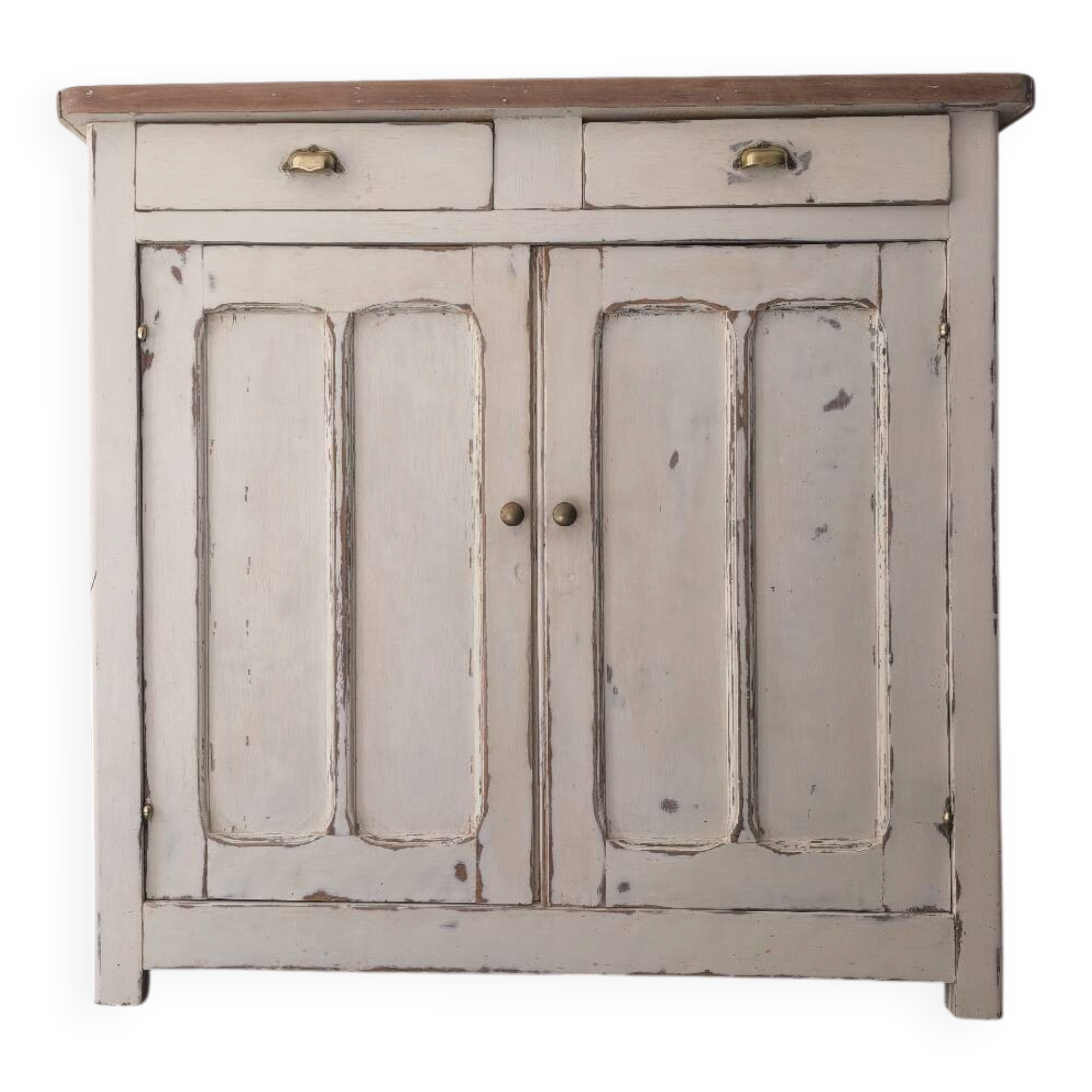 Distressed white buffet Parisian