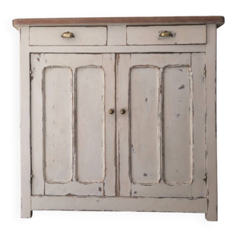 Distressed white buffet Parisian