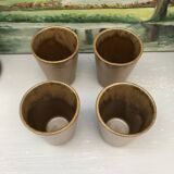 4 Mazagrans in stoneware made in France