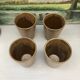 4 Mazagrans in stoneware made in France