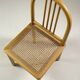 Chaise vintage en bois et cannage
