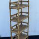 Vintage italian bamboo and rattan shelving unit