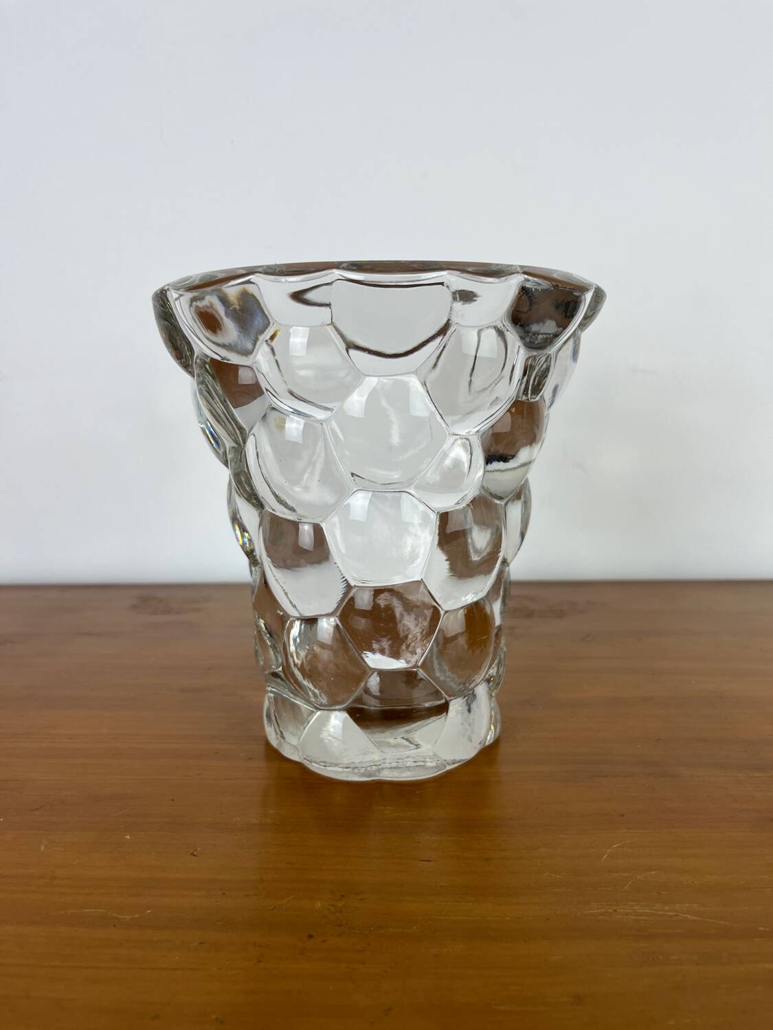Pierre D'Avesn honeycomb vase Art Deco signed
