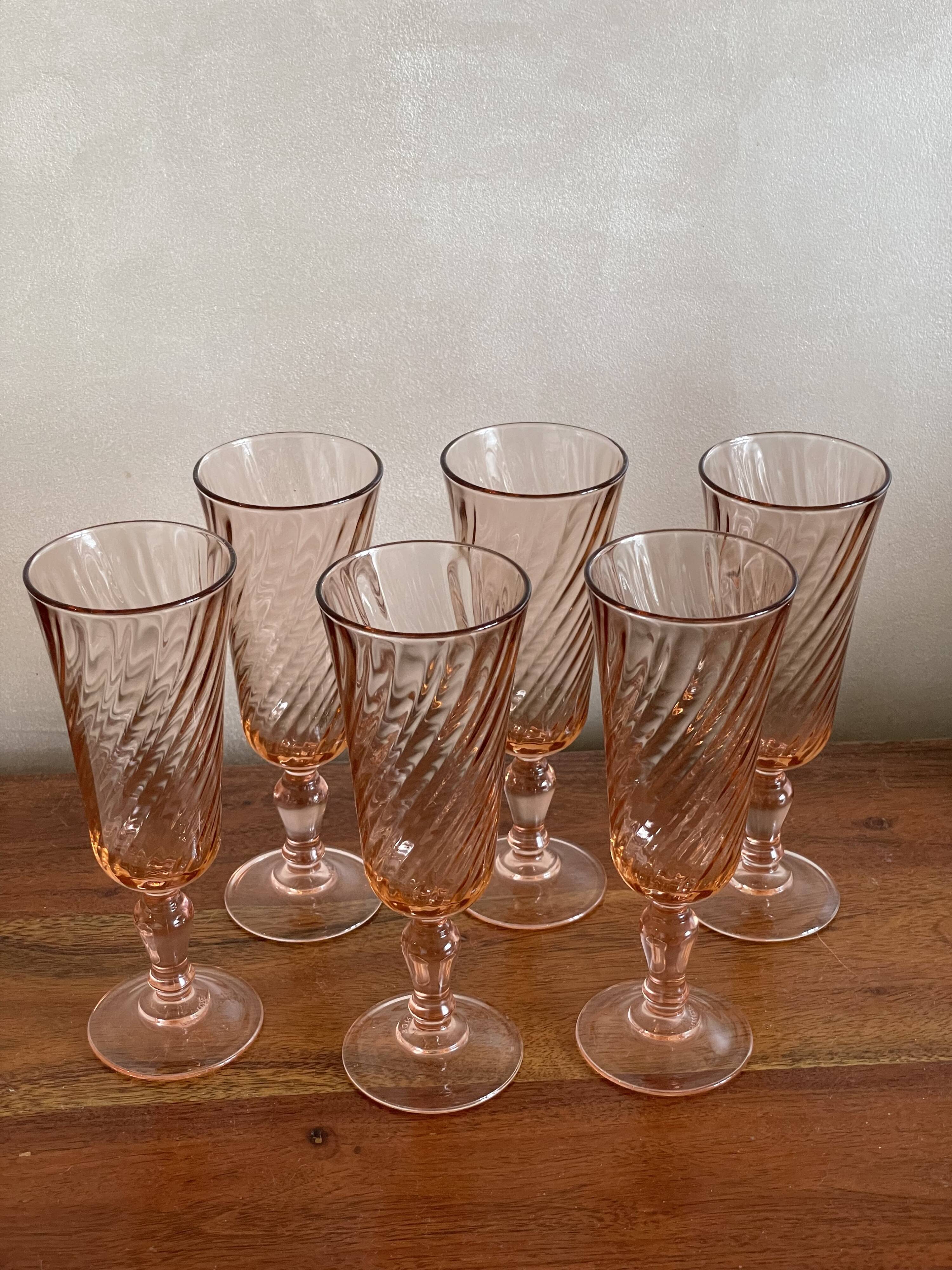 6 Rosaline champagne flutes