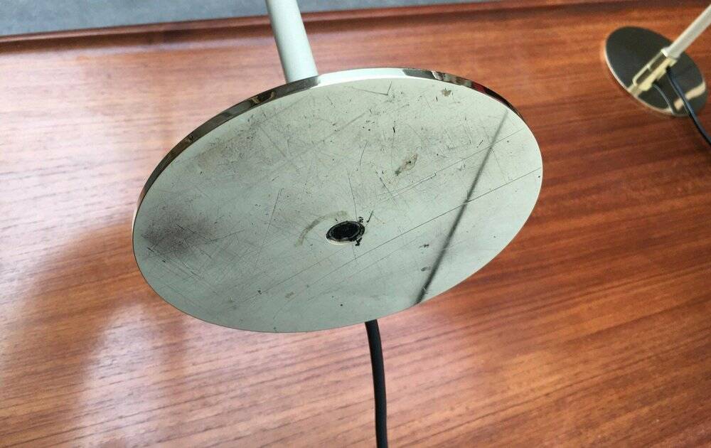 Hollywood Regency mid-century brass table lamps, 1960s, set of 2