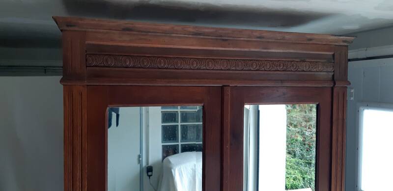 Vintage Parisian glass cabinet.