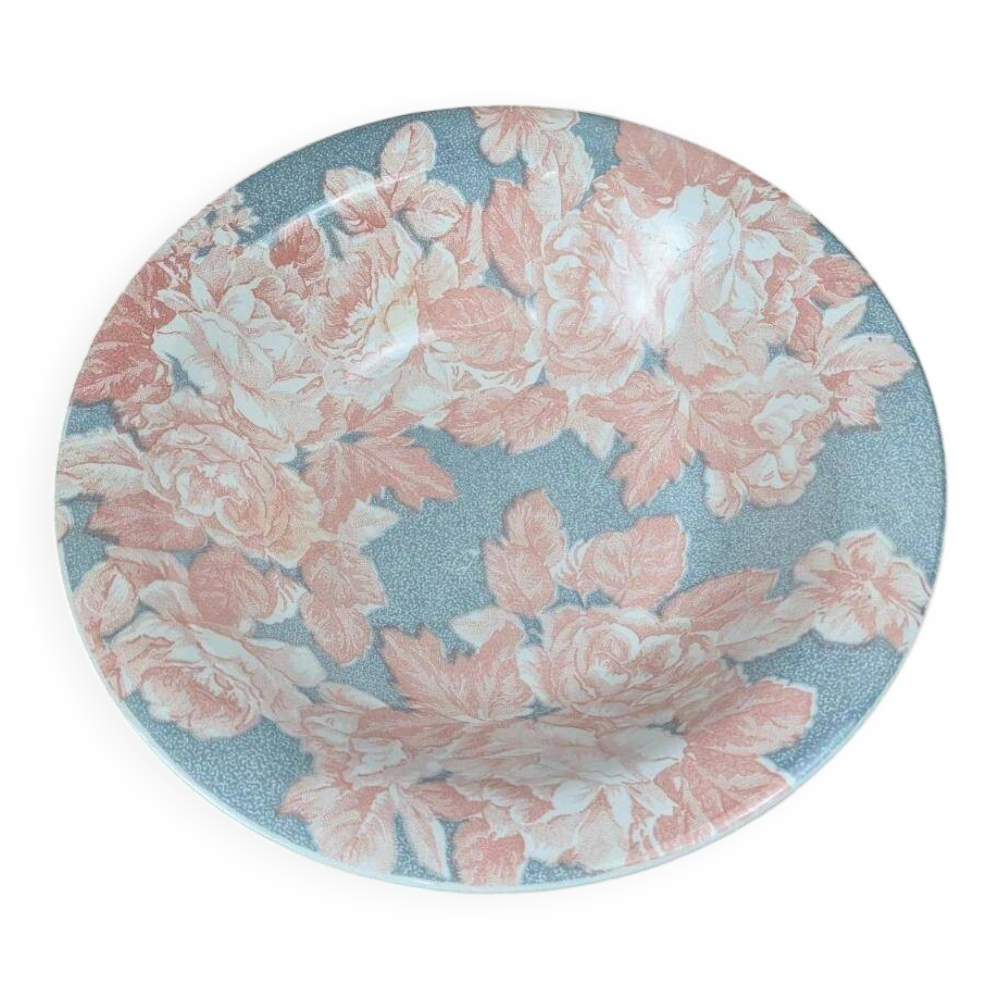 Vintage floral patterned shallow dish
