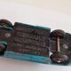 Old Dinky toys. Meccano. Renault Dauphine turquoise.