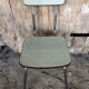 Chaise cuisine en formica vert avec pied metal années 70 vintage #a035
