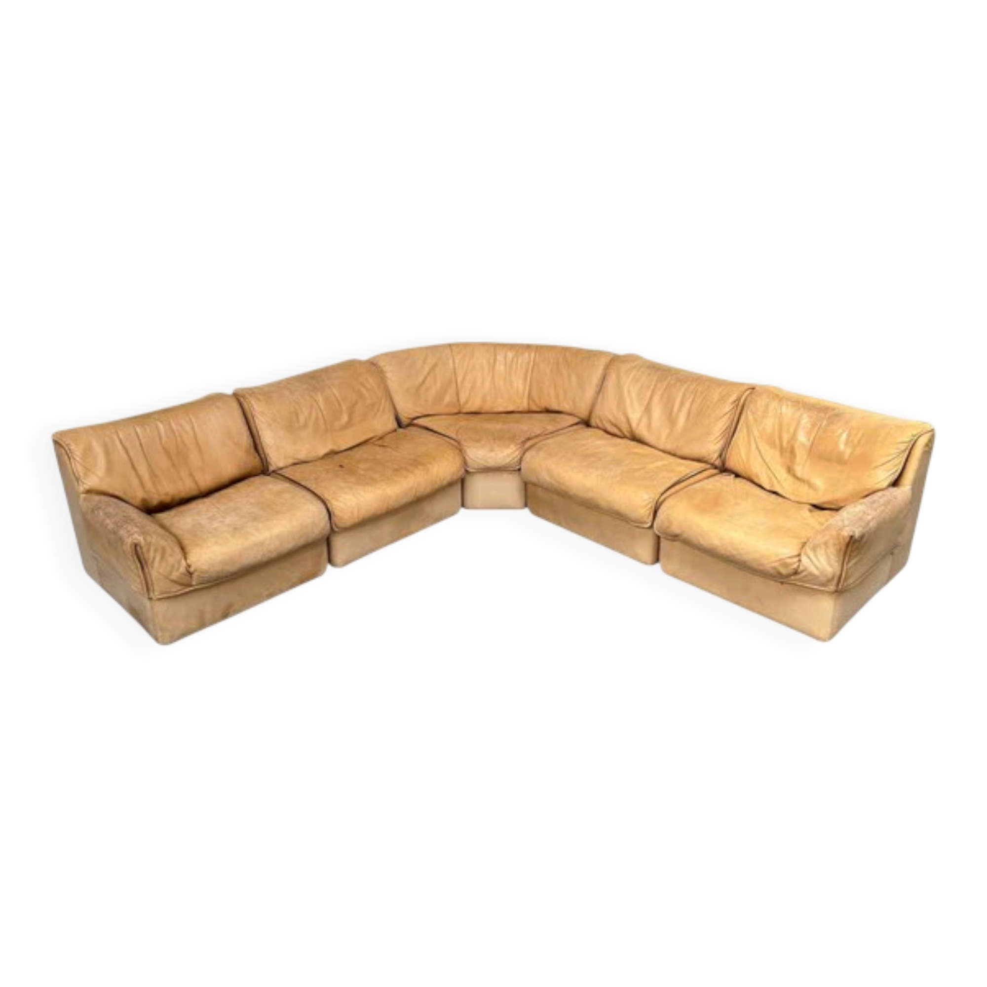 Modular leather lounge sofa by COR, 1970s