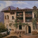 Giuseppe canella (1788 - 1847) italian painting, 1840s