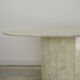 Oval coffee table in Italian-designed marble from the 1970s