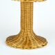 Mushroom shaped handcrafted rattan lamp 1970