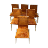 Set of 6 vintage wooden chairs