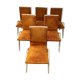 Set de 6 chaises en bois vintage
