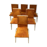 Set of 6 vintage wooden chairs