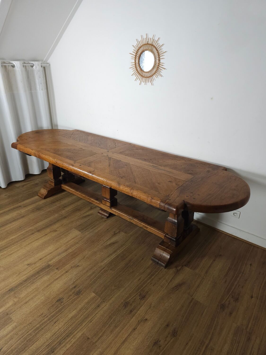 Monastery table with character in solid oak