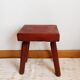 Vintage wooden brutalist farm stool