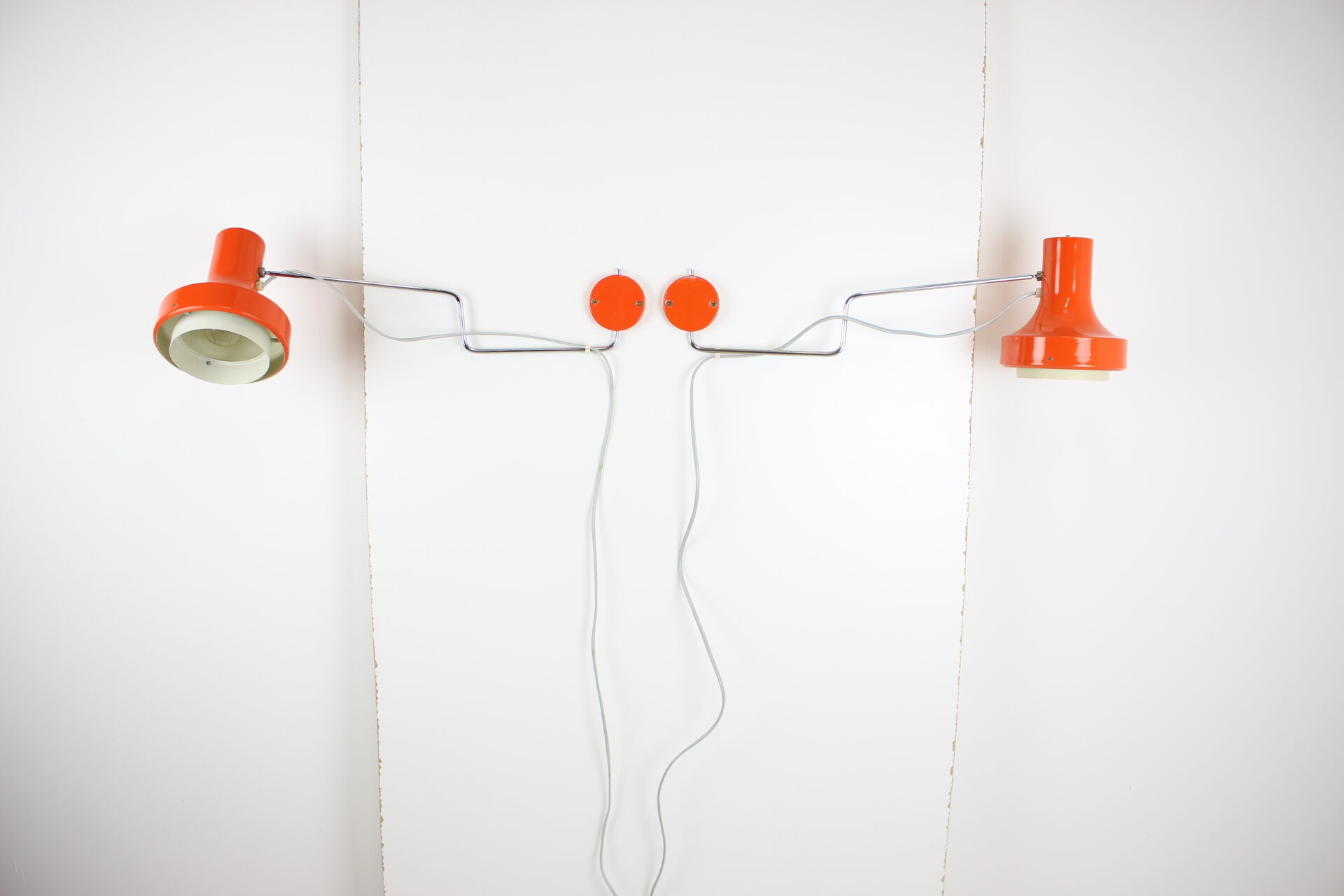 Mid-century  wall lamps designed by Josef Hurka for Napako, 1970's