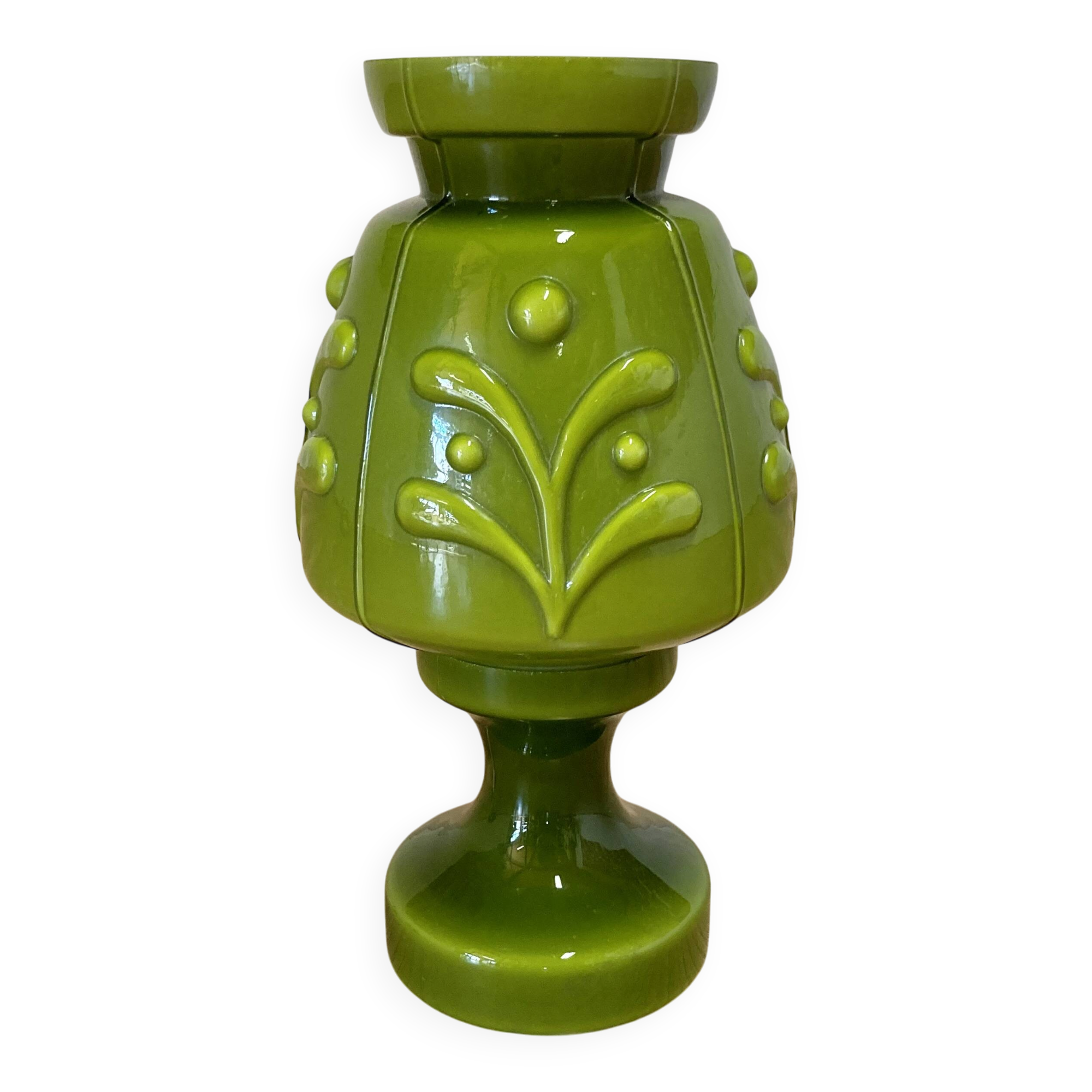 LARGE LAMP FULLY GLASS SCANDINAVIAN DESIGN 1950.
