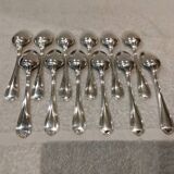 12 Christofle silver plated dessert spoons, 17cm