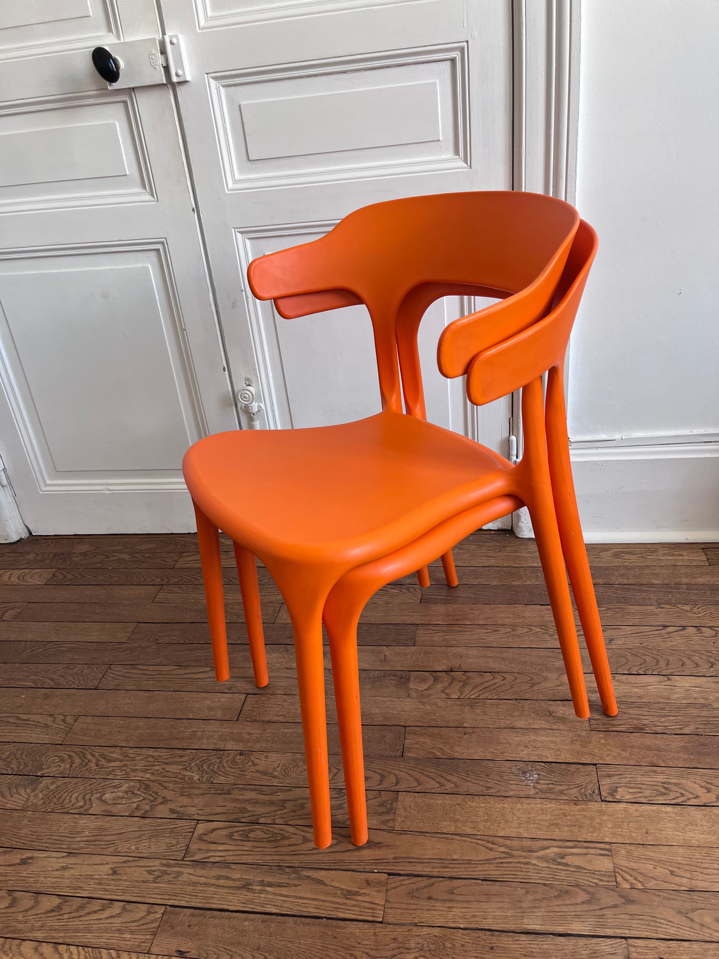 Chaises design orange