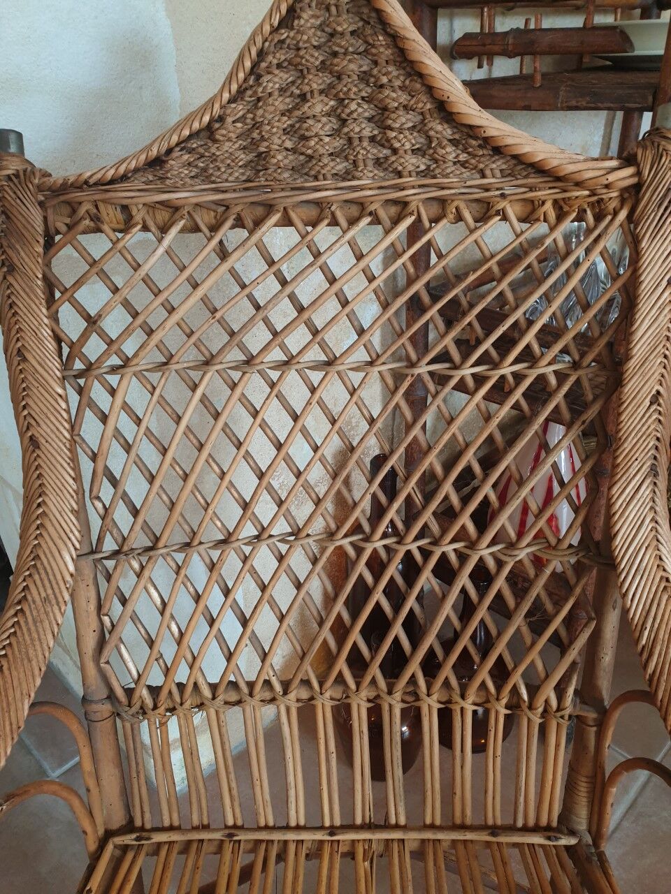 Rattan armchair 20s
