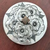 Tin Bonbonnière. Art Deco. Signed René Delavan.