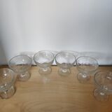 set of 6 thick glass ice cups decor vintage fruits