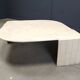 Vintage travertine coffee table by Roche bobois, 1970s