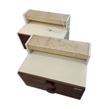 Seventies nightstands, wood from 1970