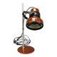 1970s Hungarian table lamp, "Space Age" style, in brown enamel.