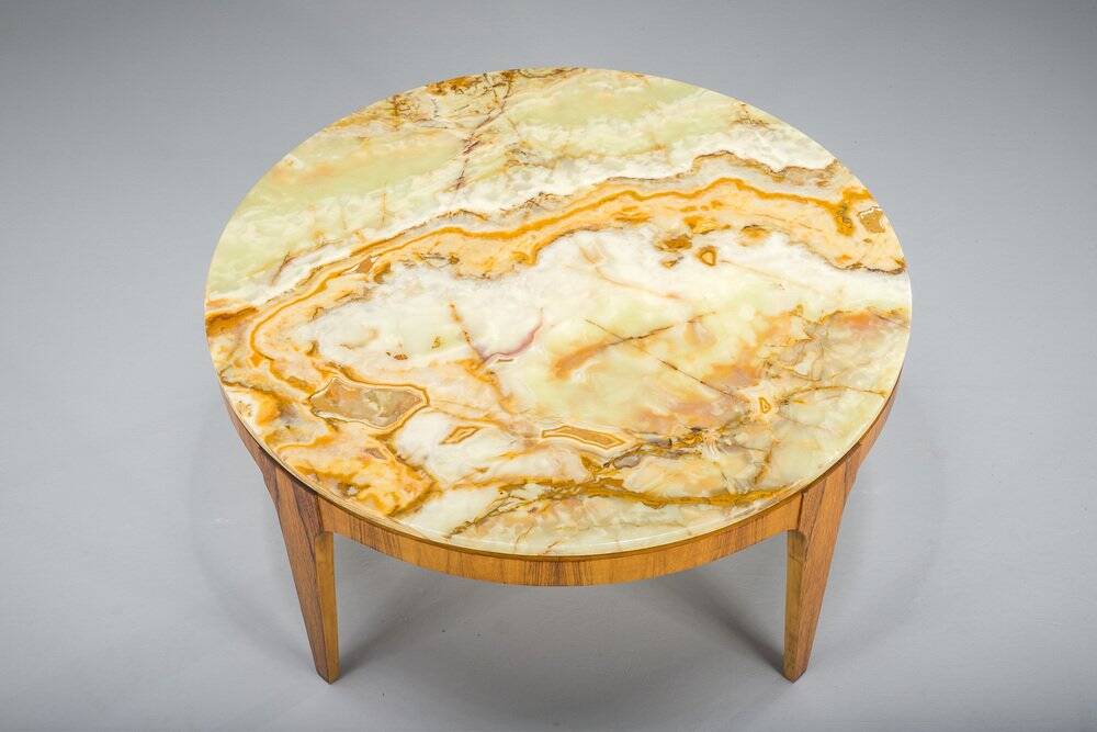 Mid-century coffee table in onyx from Ilse Mobel, 1960s