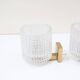 Carl Fagerlund for Orrefors Pair of wall lights in brass and glass Sweden 1960