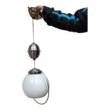 Art Deco chrome pendant light from the 1950s