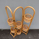 old vintage rattan plant screen