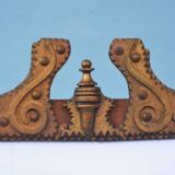 Miroir Tramp Art encadré avec éléments en laiton 94 96 Prusse