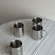 Set of 4 stainless steel cups
