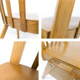 Set of 4 Danish Design Mid Century Wooden Stacking Chairs Streben Vintage Skandi Wooden Chair