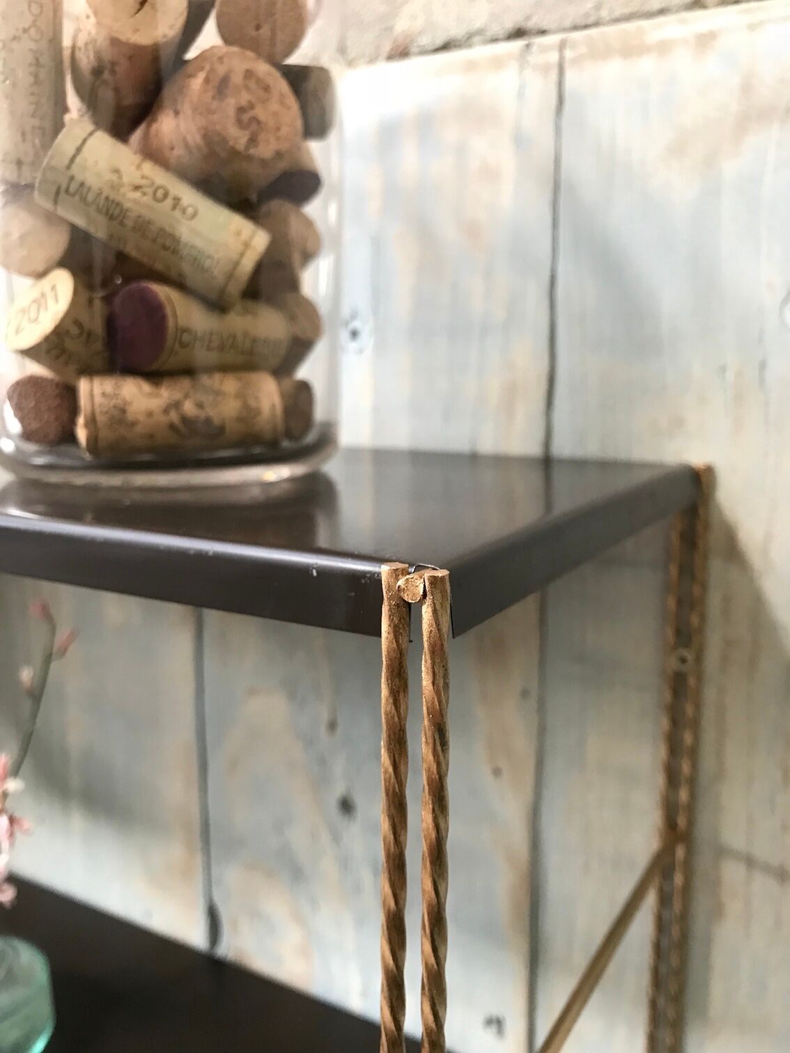 Metal thong shelf