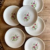 Set of 6 vintage soup plates - Pompadour model by Gien