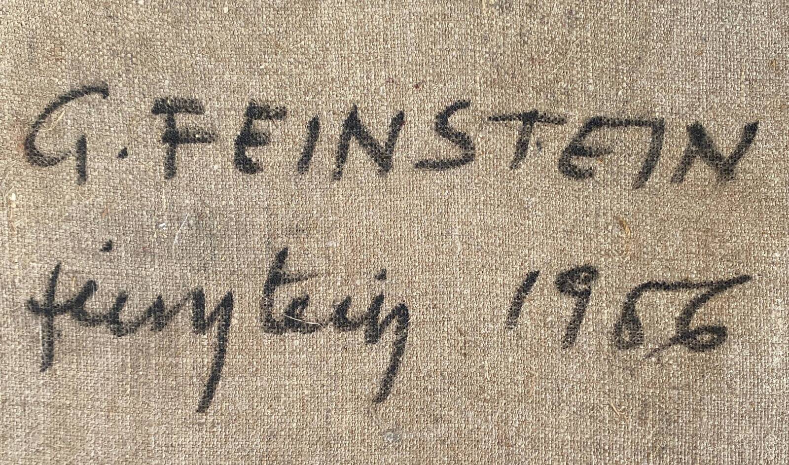 Cubist painting by Guy Feinstein (born in 1929) "The Artist's Studio"