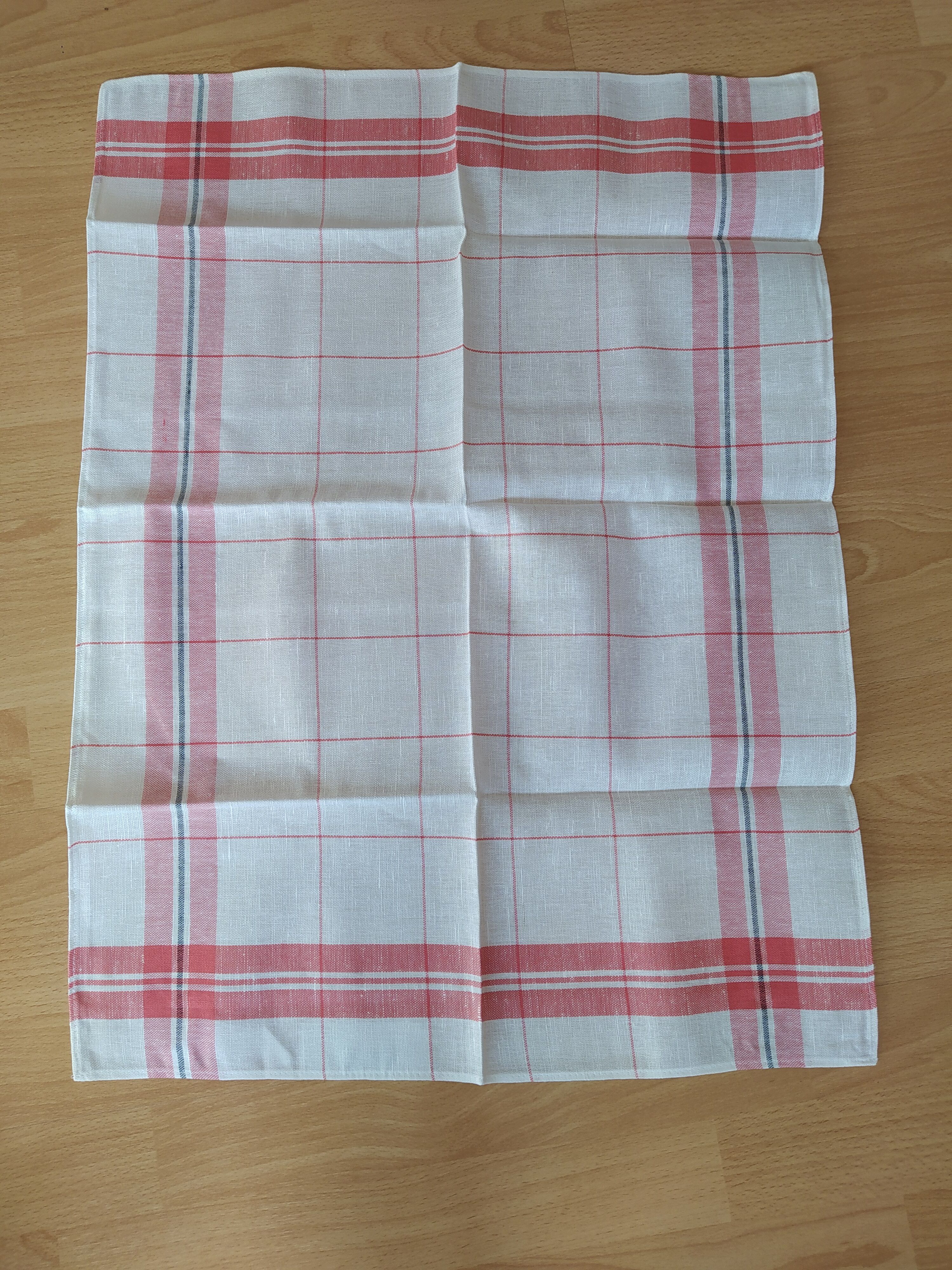 Lot de 6 torchons métis coton/lin vintage neufs