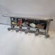 Antique aluminum coat rack with 5 hooks
