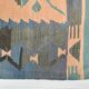 Tapis Kilim fait main en bleu délavé et pêche doux, 168x296 cm