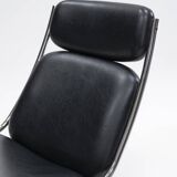 Paire de chaises cantilever en cuir par Mauser Werke Waldeck, Allemagne de l'Ouest, 19