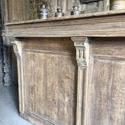 Magnifique Ancien Comptoir De Commerce En Chêne À Nombreux Tiroirs