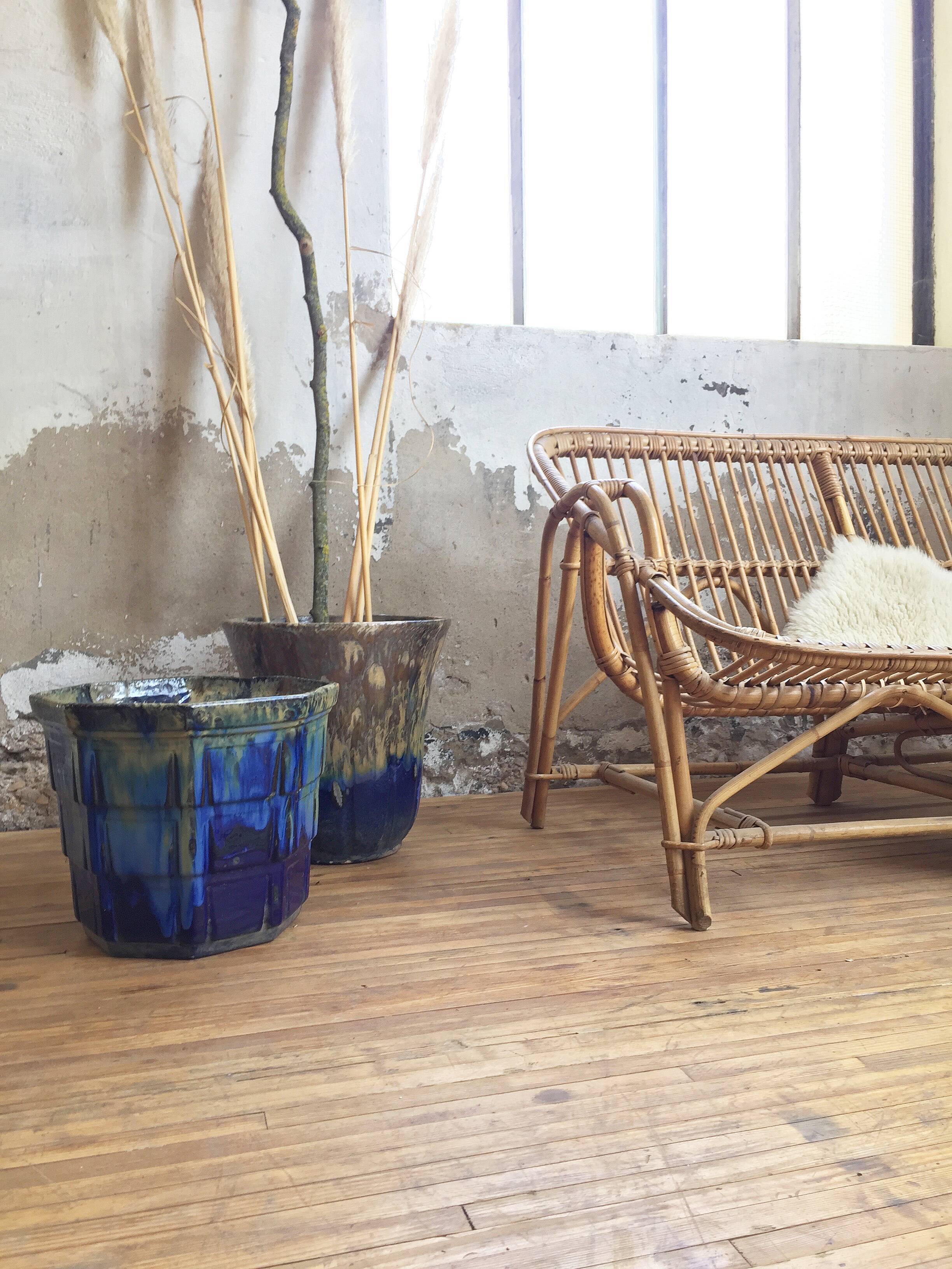 FLOWER pot XXL in glazed earth