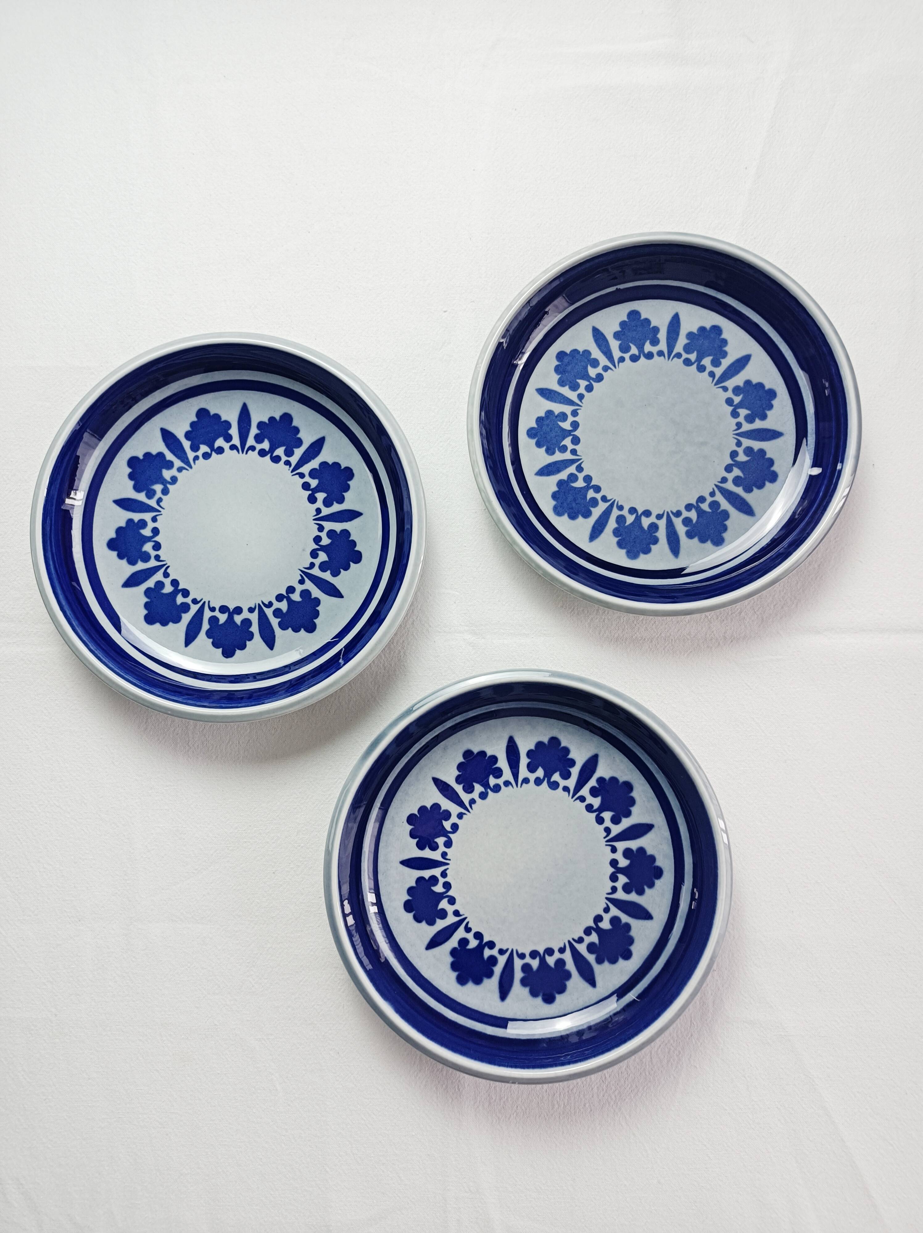Set of 3 Boch Baltic soup plates